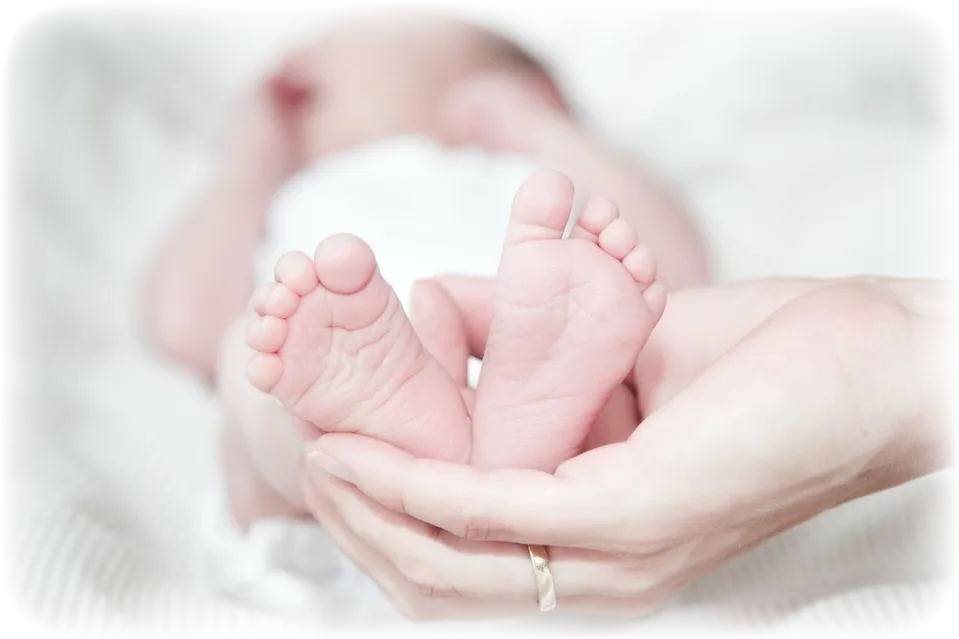 Adorable baby feet